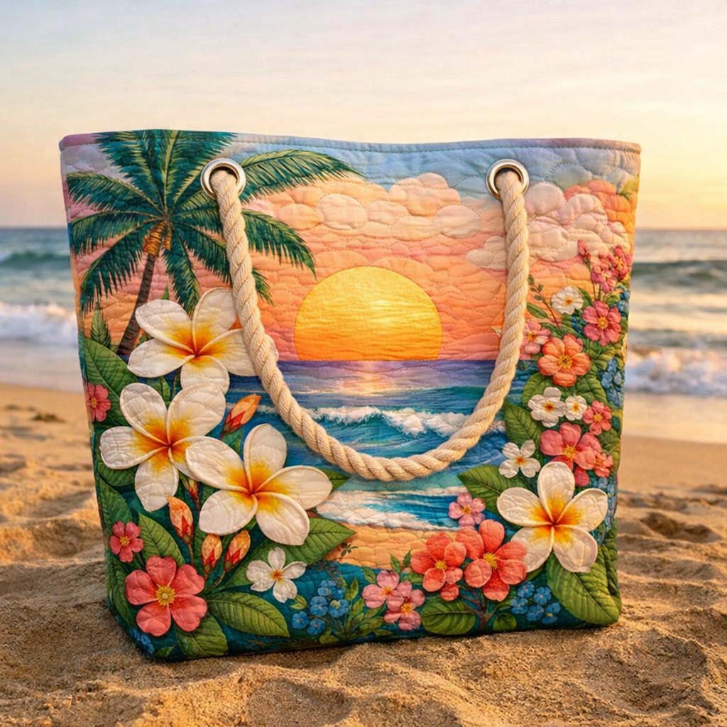Handgefertigte Strandtasche – Tropische Meeresbrise