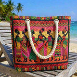 Handgefertigte Strandtasche – Königinnen der Sonne