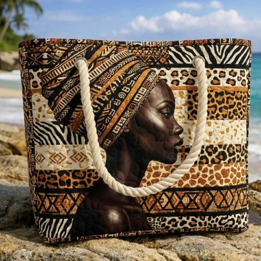 Handgefertigte Strandtasche – Stolze Königin