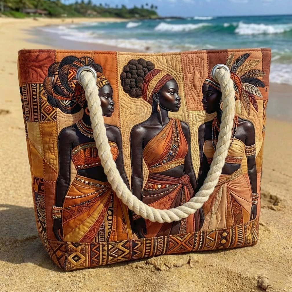 Handgefertigte Strandtasche – Strahlende Königinnen