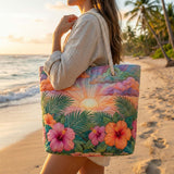 Handgefertigte Strandtasche – Tropischer Morgen