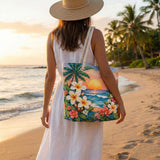 Handgefertigte Strandtasche – Tropische Meeresbrise
