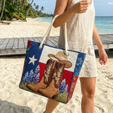 Handgefertigte Strandtasche – Texas-Stolz