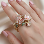 Glänzender Schmetterlingsring mit Zirkonia – Ansicht 4