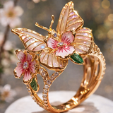 Glänzender Schmetterlingsring mit Zirkonia – Ansicht 5
