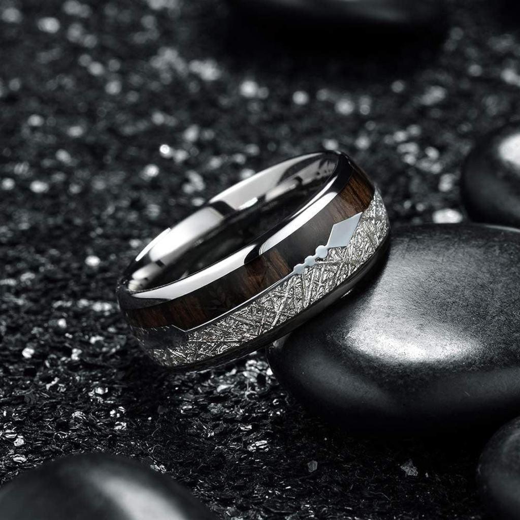 Glutholz – Ring aus Wolframkarbid – Ansicht 3