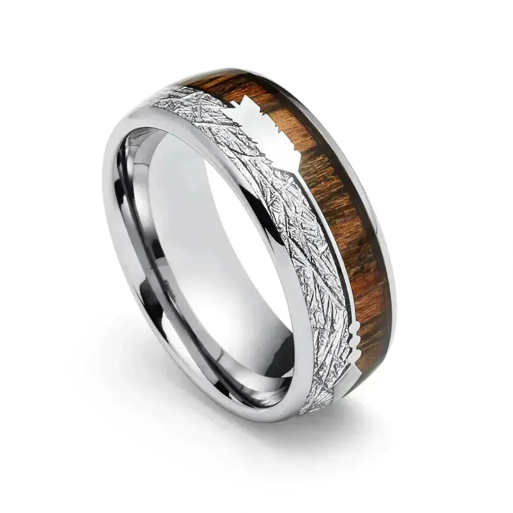 Glutholz – Ring aus Wolframkarbid – Ansicht 5