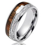Glutholz – Ring aus Wolframkarbid