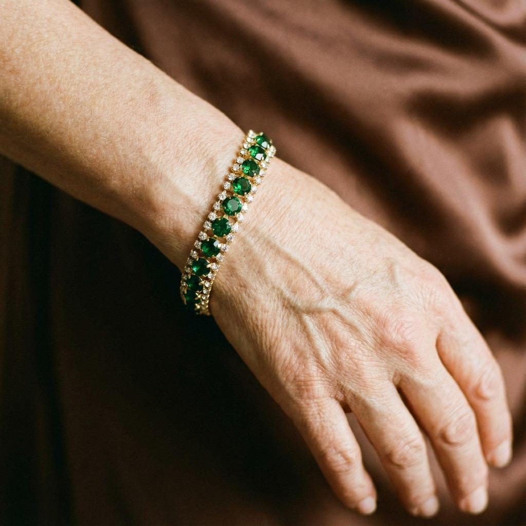 Armband in Gold und Grün – Ansicht 2