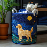 Handgefertigter Wäschekorb – Charme des goldenen Hundes