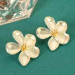 Goldene Blumenohrringe – Ansicht 2
