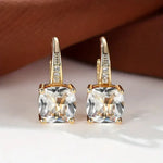 Goldene Creolen mit farbigen Steinen – Ansicht 3