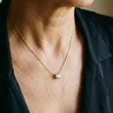 Goldene Halskette mit Zirkonia – Ansicht 2