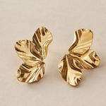 Goldene Ohrringe „Halbe Blume“