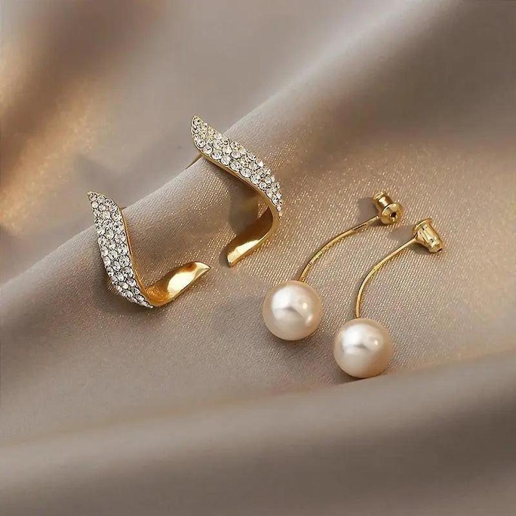 Goldene Ohrringe mit Margeriten – Ansicht 3