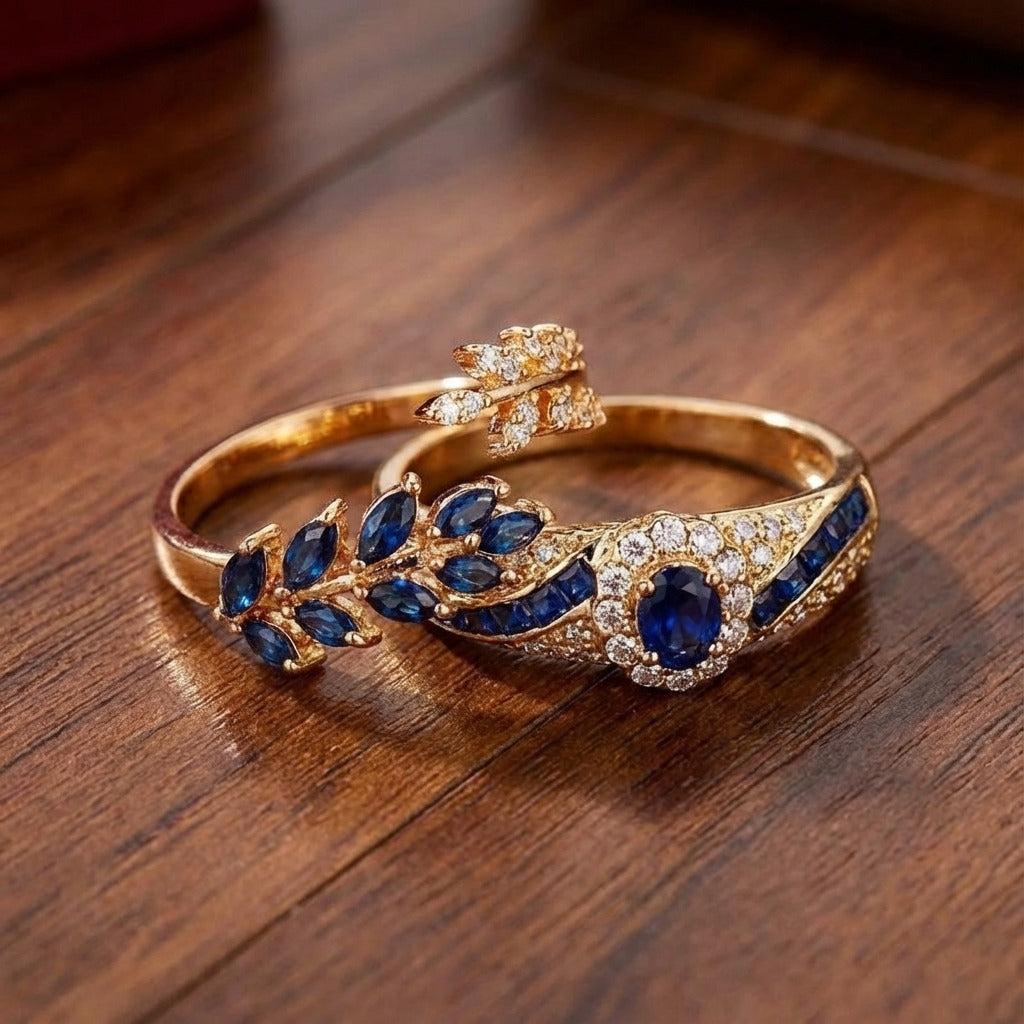 Goldenes Ring-Set Abellissa – Ansicht 2