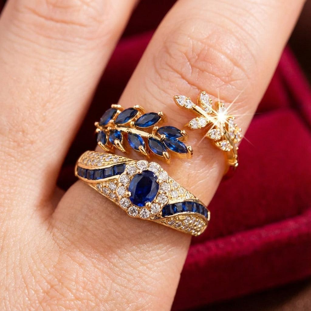 Goldenes Ring-Set Abellissa – Ansicht 3