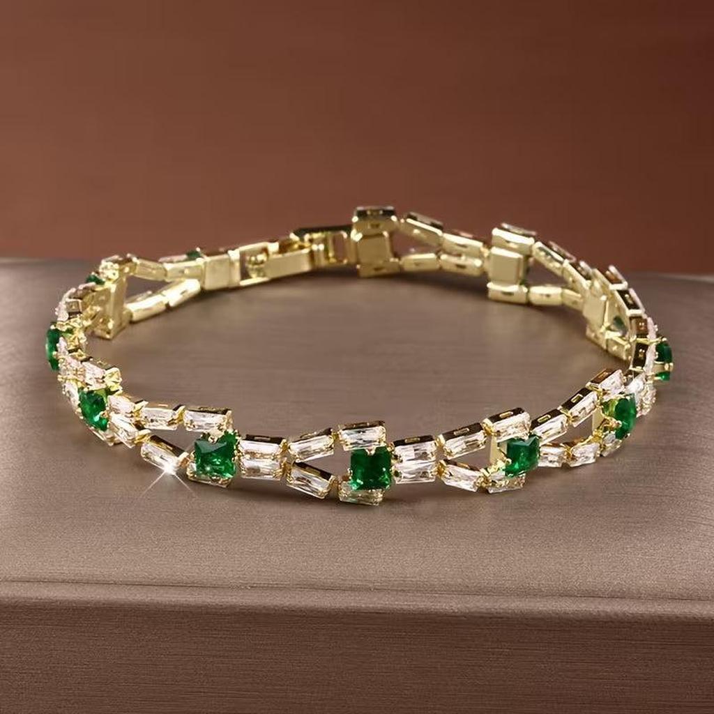 Goldenes Tennisarmband