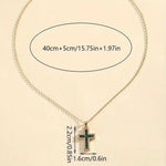 Goldkette mit smaragdgrünem Kreuz – Ansicht 4