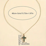 Goldkette mit smaragdgrünem Kreuz – Ansicht 4