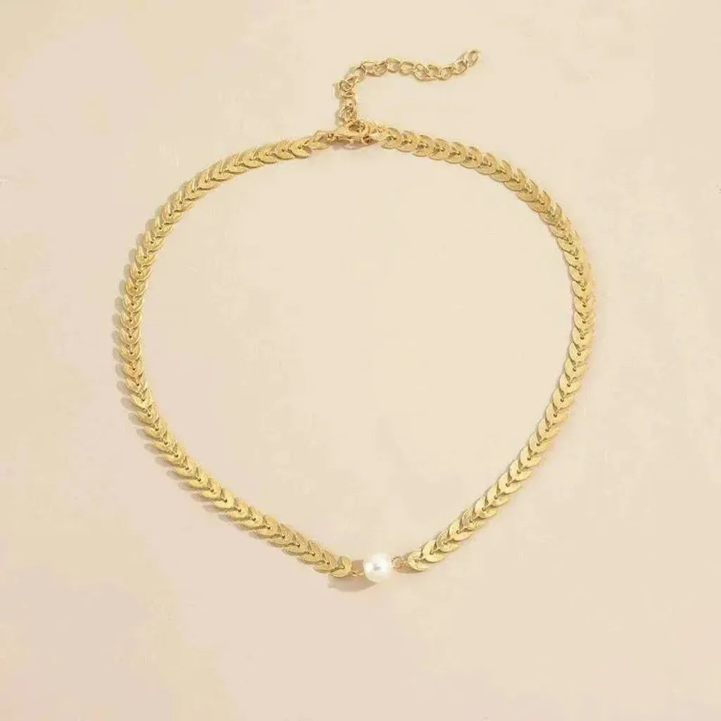 Griechische Halskette mit Margerite in Gold – Ansicht 2