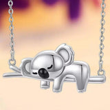 Halskette mit Koala in Weißgold