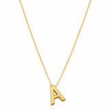 Halskette mit Initiale in Gold – Ansicht 2