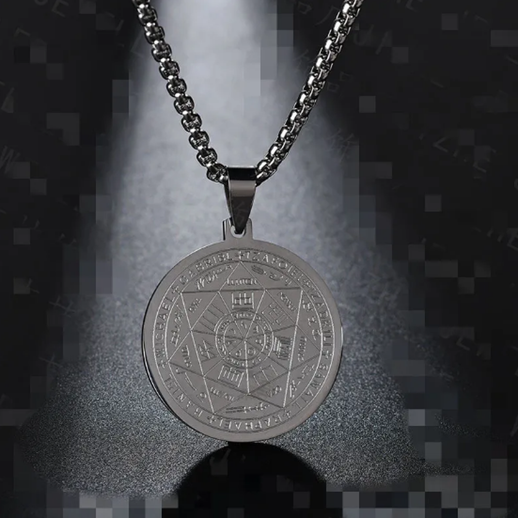Halskette mit Medaille „Engel und sechs Sterne“ – Ansicht 2