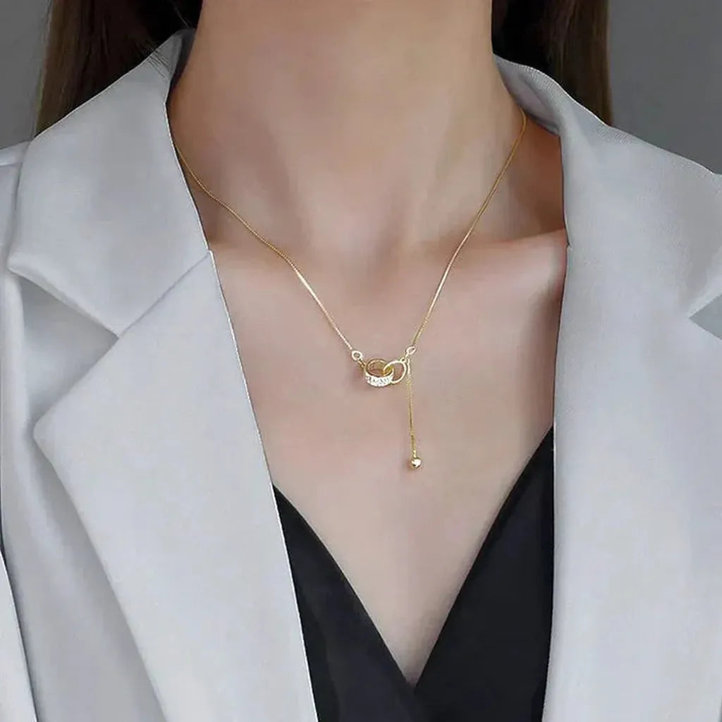 Halskette mit zwei Ringen – Ansicht 3