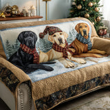 Gesteppter Sofabezug – mit Labrador Retriever