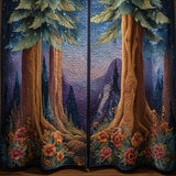 Gesteppte Vorhänge – Wald