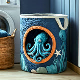 Gesteppter Wäschekorb – Versteckter Oktopus