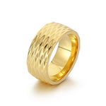Bandring Kaelis mit Gittermuster in Gold