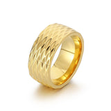 Bandring Kaelis mit Gittermuster in Gold