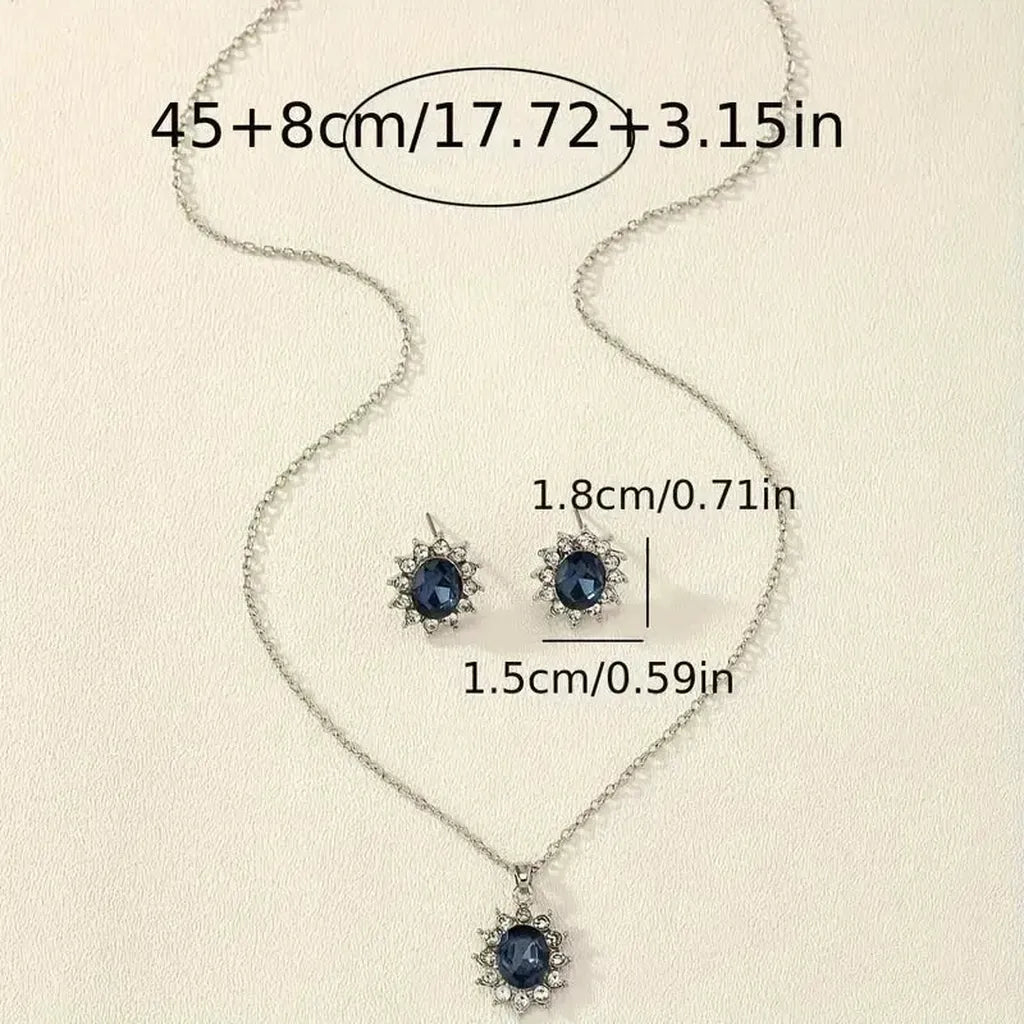 Schmuckset Katya Azuryn in Weißgold – Ansicht 3