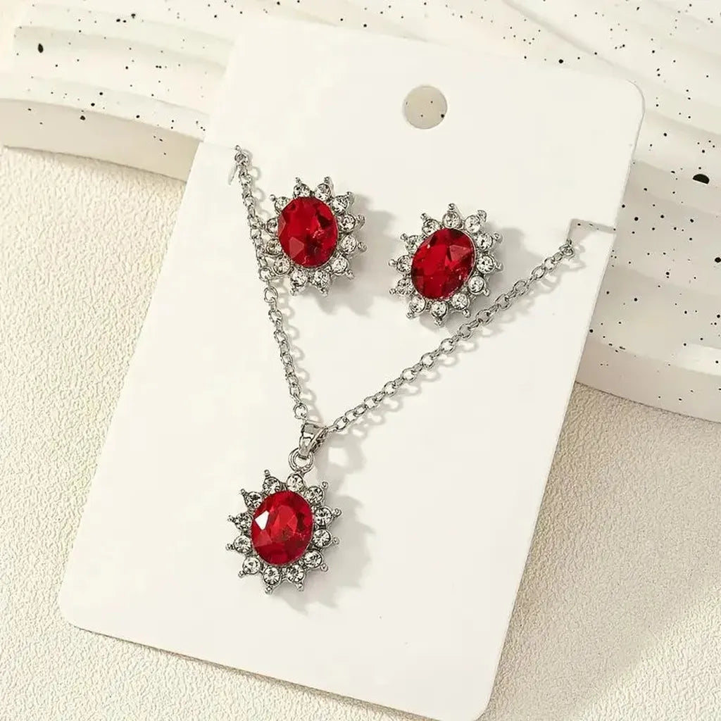 Schmuckset Katya Ruberyn in Weißgold – Ansicht 2