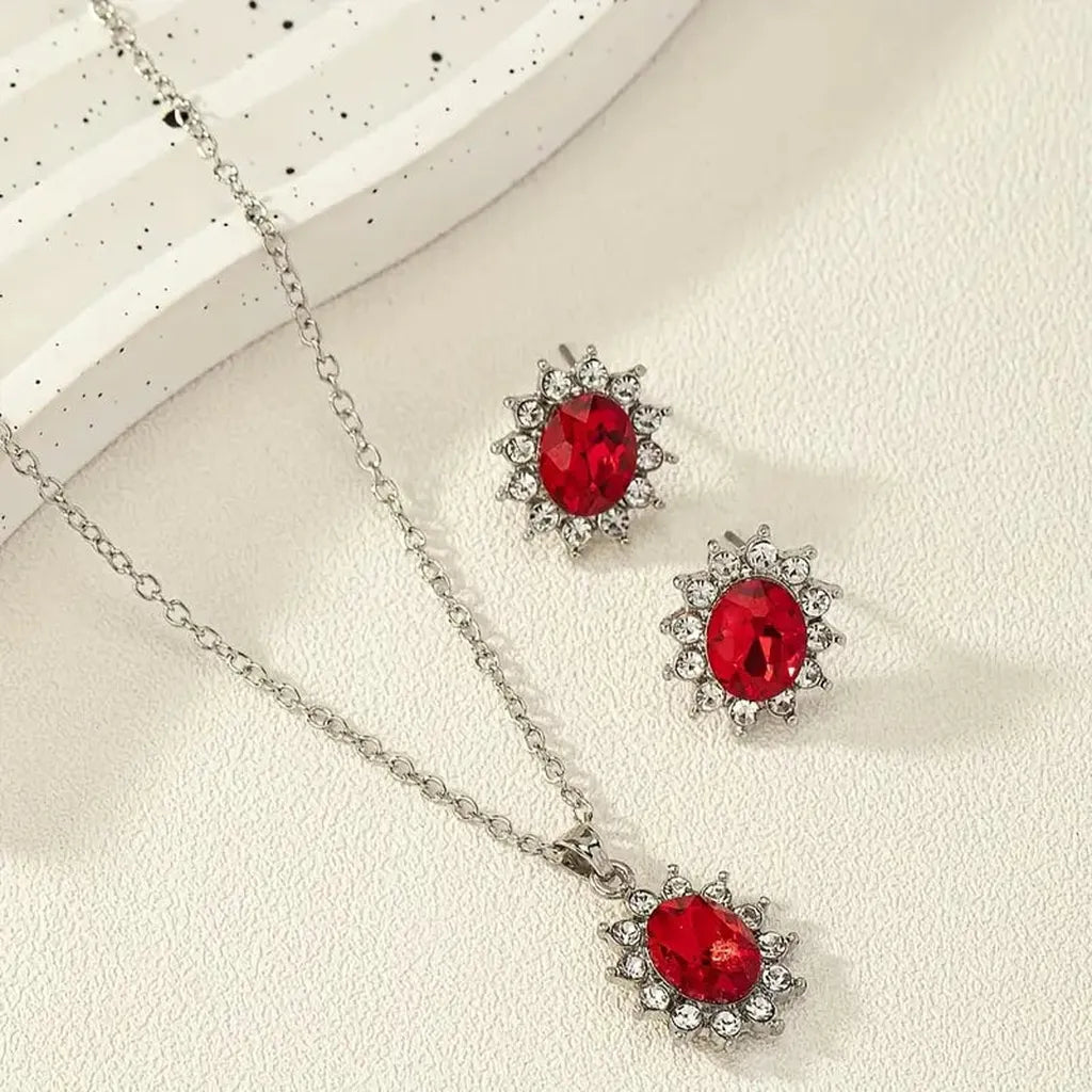 Schmuckset Katya Ruberyn in Weißgold