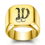 Klassischer Initialenring in Gold – Ansicht 23