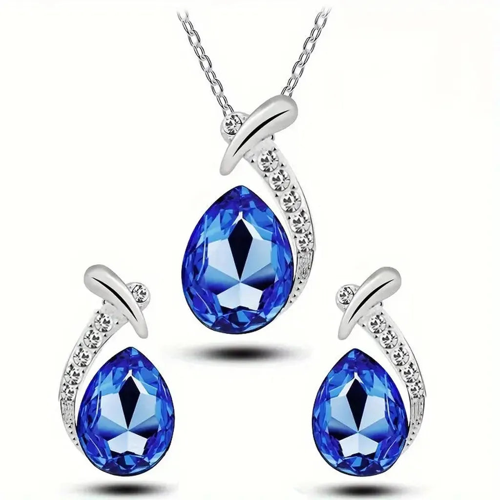 Klassisches Schmuckset „Meerjungfrau-Eleganz“ in Weißgold