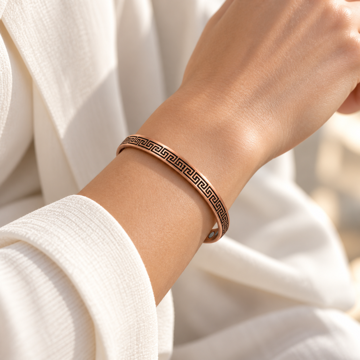 Kupferarmband „Mäander“