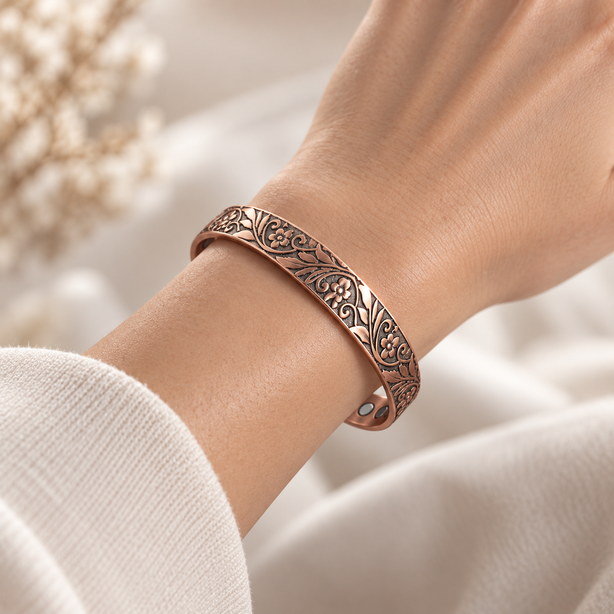 Kupferarmband „Ranken“
