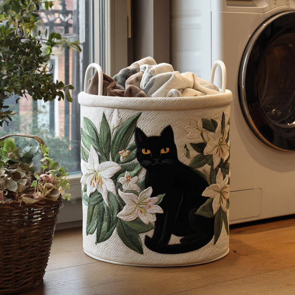 Handgefertigter Wäschekorb – Katzenzauber