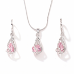 Schmuckset Livia Lumen mit Drehung in Weißgold