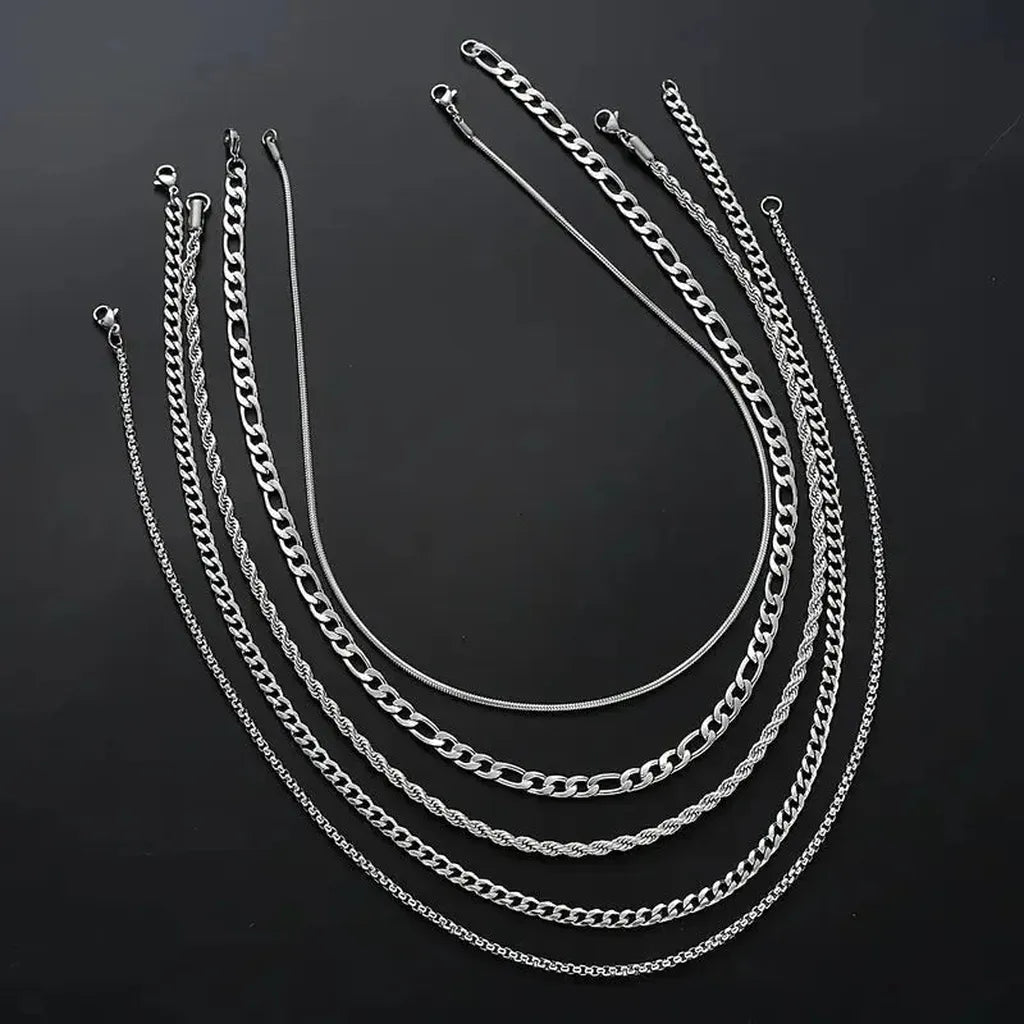 Luxuriöse Kette aus geflochtenem Edelstahl – Ansicht 2