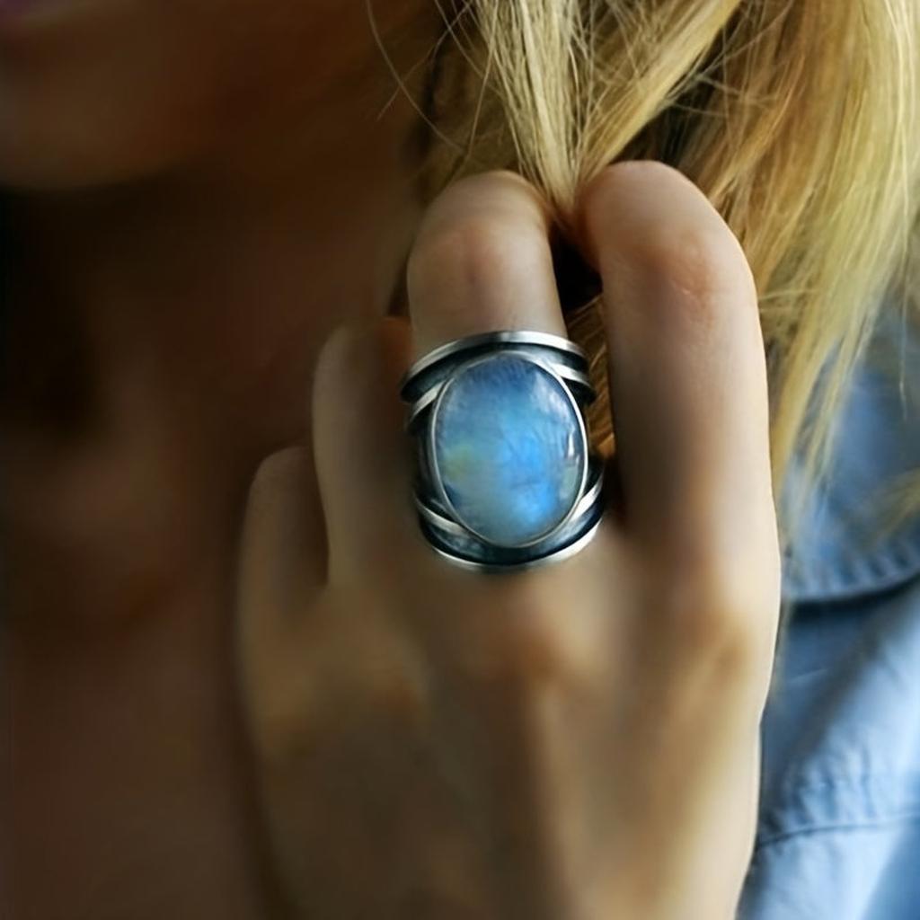 Magischer Ring mit Mondstein – Ansicht 2