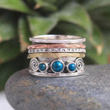 Boho-Meditationsring mit Saphir – Ansicht 2