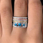 Boho-Meditationsring mit Saphir