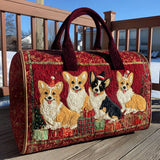 Gesteppte Reisetasche – Weihnachtscorgi