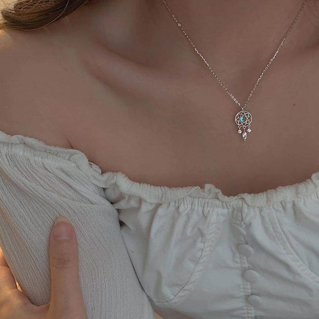 Mondkette „Traumfänger“ mit Kristall – Ansicht 2