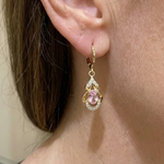 Tropfenohrringe „Mondschein Rosé“ in Gold